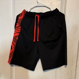 Under Armour Black Shorts with Red Pattern